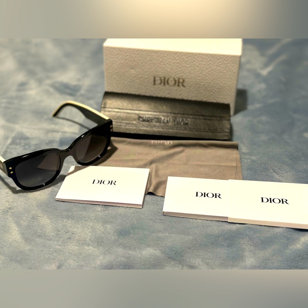 Dior Star-Embellished Black Sunglasses - Picture 3 of 5
